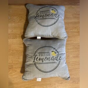 Sunbrella lemon pillows